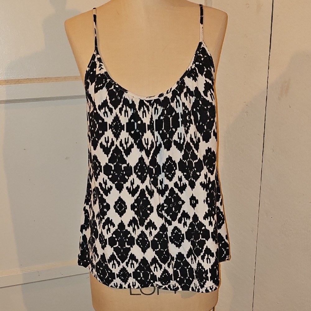 LOFT Black and White Camisole Top